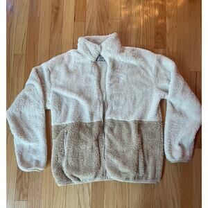 Portland‎ Gear Size S Fleece Zip-Up Sweater, and Pink P hat breast cancer AS IS